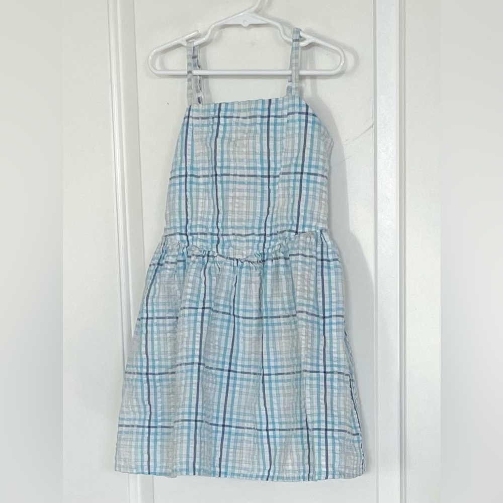 Art Class Girls Blue and White Plaid Dress - Picture 5 of 5